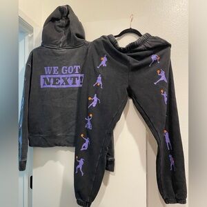 Melody Ehsani “We Got Next!” Black and Purple Hoodie and Matching Sweatpants!